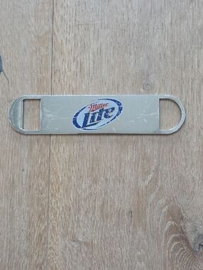 Miller Lite Silver Bar Key Bottle Opener